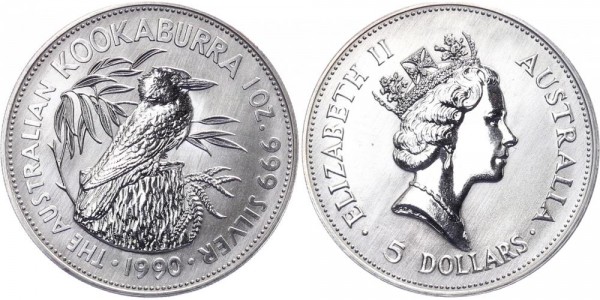Australien 5 Dollar 1990 - Kookaburra