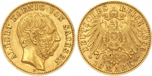 Sachsen 10 Mark 1896 Albert